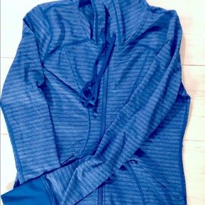 Zella- Full Zip, Drew String, Small, Athletic Jacket, Blue